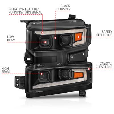 Rareelectrical - New Left Headlights Compatible With Chevrolet Silverado 1500 2019 2020 2021 By Part Numbers - Image 5