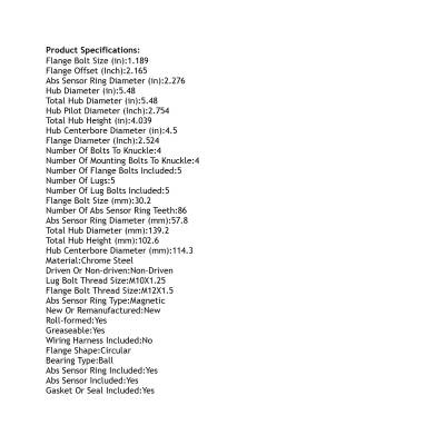 Rareelectrical - New Hub Assembly Compatible With Honda Civic 1.8L 2.4L 2012 2013 2014 2015 By Part Numbers Pt512450 - Image 9