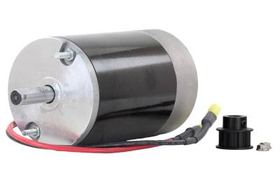 Rareelectrical - New 12V Dc Electric Spinner Motor Compatible With For Western Tornado 10T Cogged Pulley 78300 78300 - Image 1