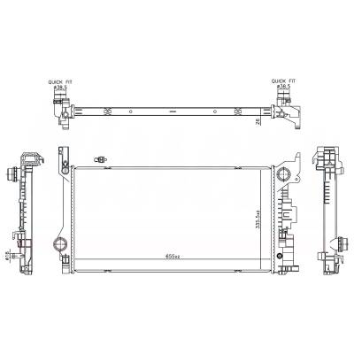 Rareelectrical - New Radiator Compatible With Volvo Xc60 T6 Inscription By Part Numbers 606565 31368232 32224829 - Image 3