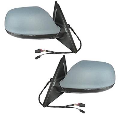 Rareelectrical - New Pair Door Mirrors Fits Audi Q5 2009-2017 8R0-857-527-A-Gru 8R0-857-528-A-Gru - Image 1