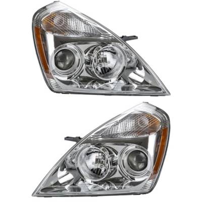 Rareelectrical - New Pair Of Headlights Compatible With Kia Sedona Base Mini Passenger Van 4-Door 3.8L 2007 By Part - Image 4
