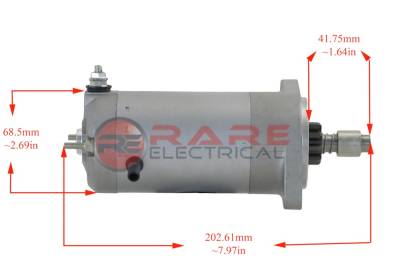 Rareelectrical - New Starter Motor Compatible With Ski-Doo Snowmobile Safari Citation 248Cc 1989-1991 128000-1671 - Image 3