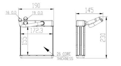 Rareelectrical - New Hvac Heater Core Front Compatible With Chevrolet 82-92 Camaro 9010175 Ht 399083C Gm9083 9010175 - Image 3