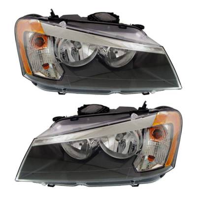 Rareelectrical - New Pair Of Halogen Headlight Compatible With Bmw X3 2.5Si Sport 2011-2014 By Part Number - Image 1