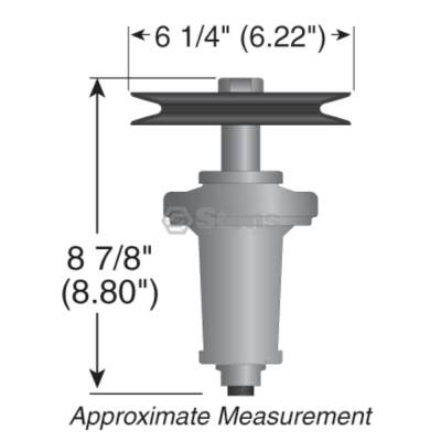 Rareelectrical - New Spindle Assembly Compatible With Cub Cadet 17Rsdald010 17Bidagd010 17Asdald056 17Csdald010 - Image 4