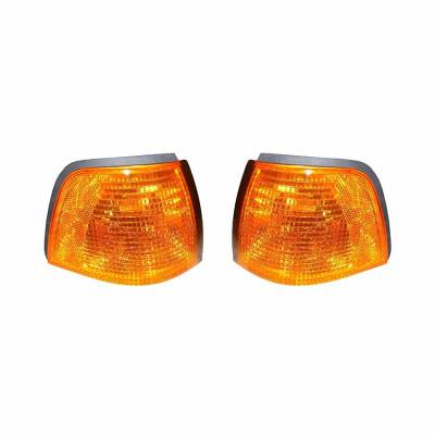 Rareelectrical - New Pair Of Turn Signal Lights Compatible With Bmw 320I 1992-1994 1995 63-13-8-353-279 63138353280 - Image 2