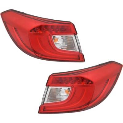 Rareelectrical - New Pair Of Outer Tail Lights Compatible With Honda Accord Touring Sedan 4-Door 2018-2022 By Part - Image 5