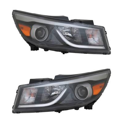 Rareelectrical - New Pair Of Headlights Compatible With Kia Sedona Lx Mini Passenger Van 4-Door 2015 2016 2017 2018 - Image 1