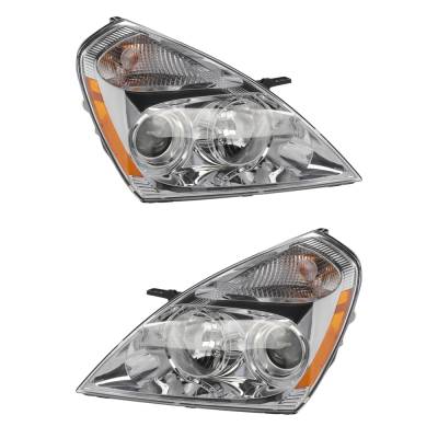 Rareelectrical - New Pair Of Headlights Compatible With Kia Sedona Base Mini Passenger Van 4-Door 2008 2009 2010 By - Image 1
