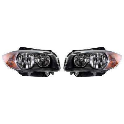 Rareelectrical - New Pair Of Halogen Headlight Compatible With Bmw 128I Coupe 2008-2011 By Part Number - Image 1