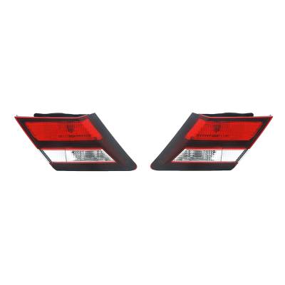 Rareelectrical - New Pair Of Inner Tail Lights Compatible With Honda Civic Dx Exl Ex 2013-2015 34150-Tr0-A51 - Image 2