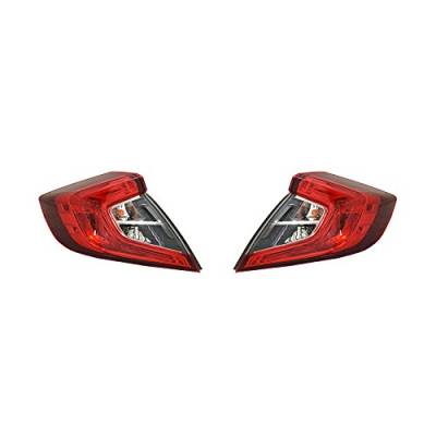 Rareelectrical - New Outer Pair Of Tail Lights Fits Honda Civic 2016-2017 33500-Tba-A01 Ho2804110 - Image 5