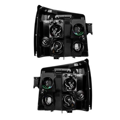 Rareelectrical - New Pair Of Halogen Headlight Compatible With Cadillac Escalade Ext Crew Cab Pickup 2002 By Part - Image 4