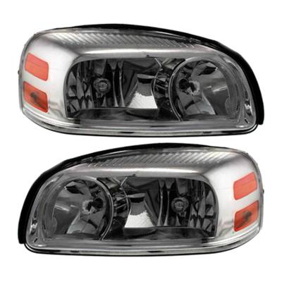 Rareelectrical - New Pair Of Halogen Headlight Compatible With Buick Terraza Cxl Cx Mini Passenger Van 2005-2007 By - Image 1