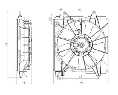 Rareelectrical - New Dual Radiator Condenser Fan Assembly Compatible With Acura 2013 Ilx Hybrid Ho3115163 - Image 3