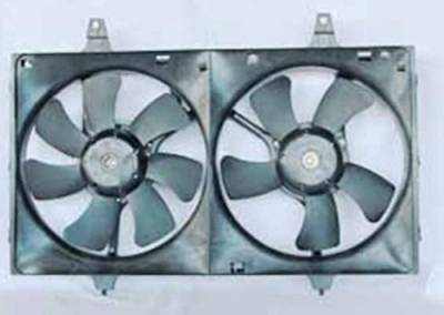 Rareelectrical - New Dual Radiator Condenser Fan Assembly Compatible With 1995-1999 Nissan Maxima W /Ca Emission - Image 1