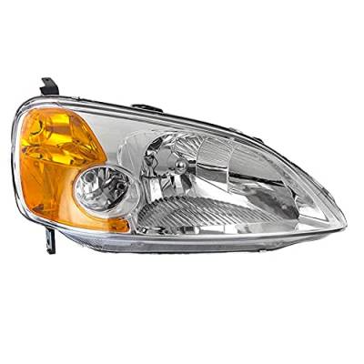 Rareelectrical - New Passenger Side Halogen Headlight Compatible With Honda Civic Lx Coupe 1.7L 2001-2003 By Part - Image 3