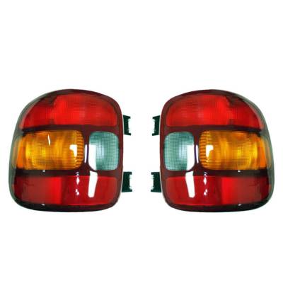Rareelectrical - New Pair Of Tail Lights Compatible With Gmc Sierra 1500 Stepside 1999-03 Gm2801136 15224277 19169012 - Image 2