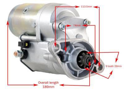 Rareelectrical - New Starter Compatible With Airboat Continental Lycoming 2.0 Kw Denso Toyota Style With 9 Tooth - Image 4