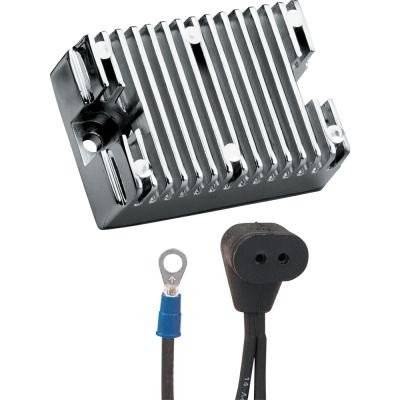 Rareelectrical - New Chrome Rectifier Regulator Compatible With Harley Davidson 15A Big Twin 74510-70A 7451070A - Image 1