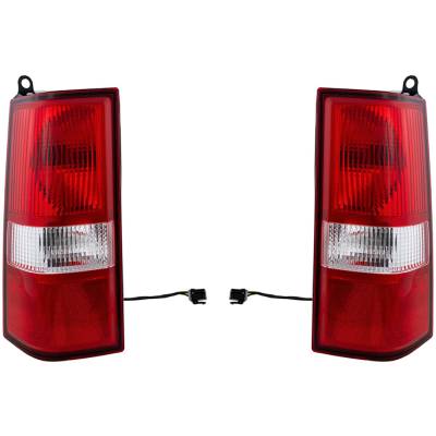 Rareelectrical - New Pair Tail Lights Compatible With Chevrolet Express 1500 Base Standard Cargo Van 4.3 2003 2004 - Image 1