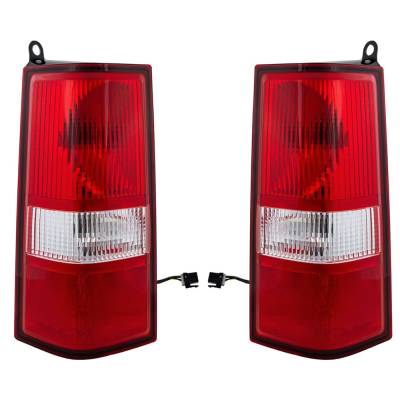 Rareelectrical - New Pair Tail Lights Compatible With Chevrolet Express 1500 Base Standard Cargo Van 4.3 2003 2004 - Image 2