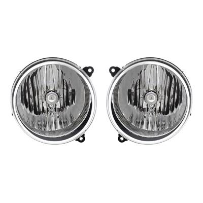 Rareelectrical - New Pair Of Halogen Headlight Compatible With Jeep Liberty Limited Sport 2005-2007 By Part Number - Image 1