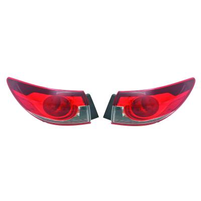 Rareelectrical - New Outer Tail Light Pair Compatible With Mazda 14-15 Gjr951150a Ma2805113 Gjr9-51-150A Ma2804113 - Image 2