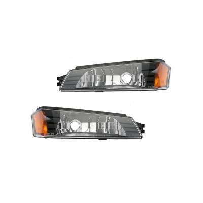 Rareelectrical - New Pair Of Turn Signal Lights Compatible With Chevrolet Avalanche 2500 15077337 Gm2521184 Gm2520184 - Image 1