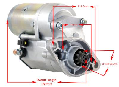 Rareelectrical - Rareelectrical New 11 Tooth 29.5Mm Gear Starter Compatible With Airboat Toyota Denso 0280996260 - Image 4