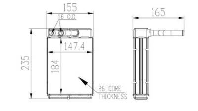 Rareelectrical - New Hvac Heater Core Front Compatible With Ford 84-90 Bronco Ii 91-94 Explorer E27h18476ab 60137 - Image 3