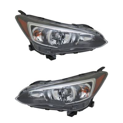 Rareelectrical - New Pair Of Halogen Headlights Compatible With Subaru Impreza Sport Sedan 4 Door 2.0L 2017 2018 2019 - Image 1