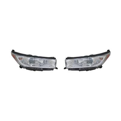 Rareelectrical - New Pair Headlights Fits Toyota Highlander Hybrid Xle 17-18 To2503251 To2502251 - Image 3