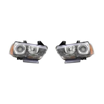 Rareelectrical - New Headlight Pair Fits Dodge Charger R/T 2011 2012 2013 14 Ch2503236 57010412Ad - Image 1