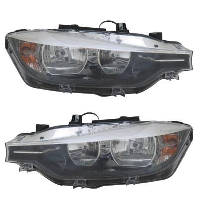 Rareelectrical - New Pair Of Headlights Compatible With Bmw 320I M Sport Sedan 4-Door 2016 2017 By Part Numbers - Image 1