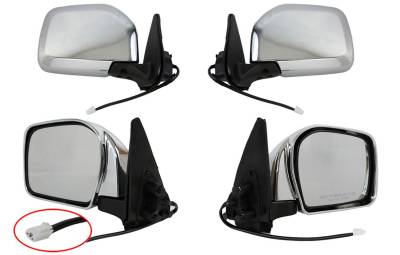 Rareelectrical - New Door Mirror Pair Compatible With Toyota 01-04 Tacoma Chrome Power W/O Heat 70039T 70040T - Image 1