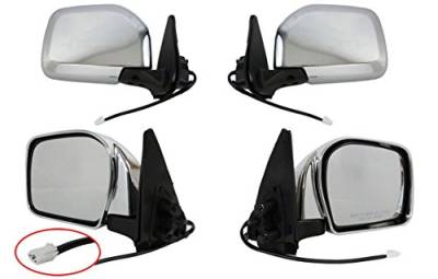 Rareelectrical - New Door Mirror Pair Compatible With Toyota 01-04 Tacoma Chrome Power W/O Heat 70039T 70040T - Image 3