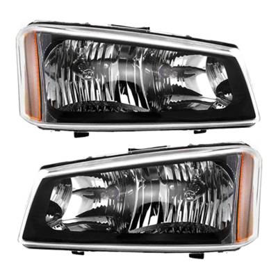 Rareelectrical - New Pair Of Headlight Compatible With Chevrolet Silverado 1500 Ls Lt Ss Wt 2003-2004 By Part Number - Image 1