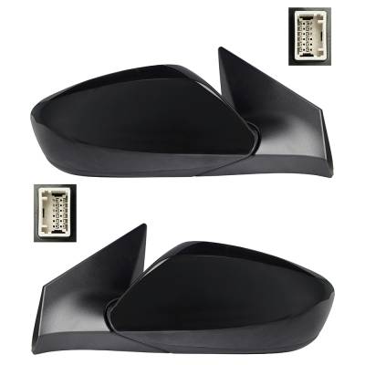 Rareelectrical - New Pair Of Mirrors Compatible With Hyundai Elantra Coupe Gl Gls Gs Se Coupe 2 Door 2.0L 2014 2015 - Image 1