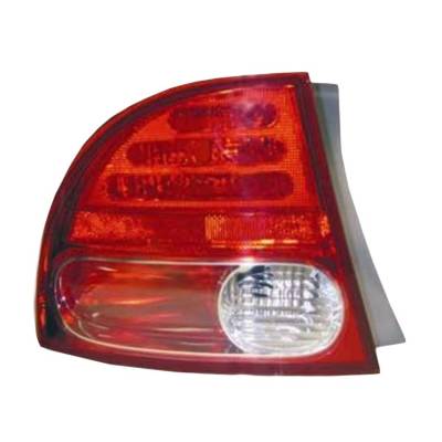 Rareelectrical - New Left Tail Light Compatible With Honda Civic Hybrid Sedan 06-08 Ho2800166 33551-Sna-A02 - Image 3