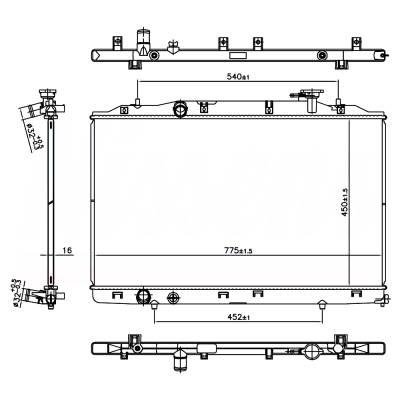 Rareelectrical - New Radiator Compatible With Honda Odyssey Ex By Part Numbers 606823 190105Mra01 - Image 1