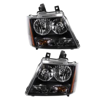 Rareelectrical - New Pair Of Headlight Compatible With Chevrolet Suburban 2500 Lt Ls Sport 2007-2013 By Part Number - Image 1