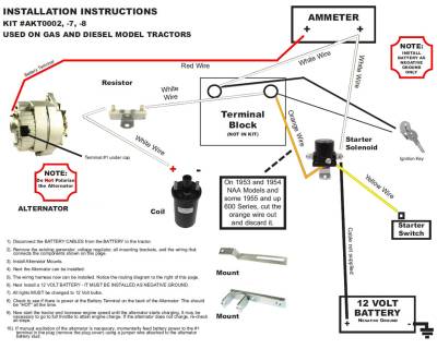 Rareelectrical - New Alternator Conversion Kit Compatible With Ford Naa Tractor Generator 501 640 641 651 660 - Image 3