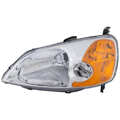 Rareelectrical - New Left Headlights Compatible With Honda Civic 1.3L 1.7L 2.0L 2001 2002 2003 By Part Numbers - Image 1