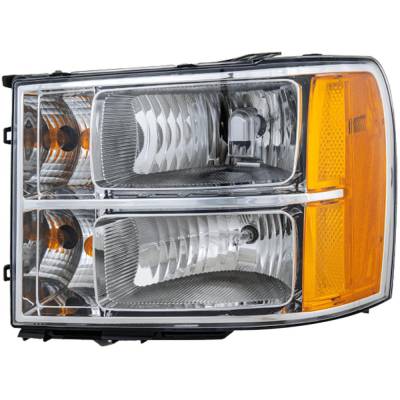 Rareelectrical - New Left Headlights Compatible With Gmc Sierra 1500 Sierra 2500 Hd Sierra 3500 Hd 2007 2008 2009 - Image 1