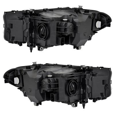 Rareelectrical - New Pair Of Headlights Compatible With Bmw 530E Led Bulb High And Low Beam Included Clear Lens Color - Image 3