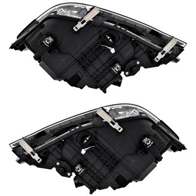 Rareelectrical - New Pair Of Headlights Compatible With Bmw 550I Base Sedan Led Bulb High And Low Beam Included Clear - Image 1