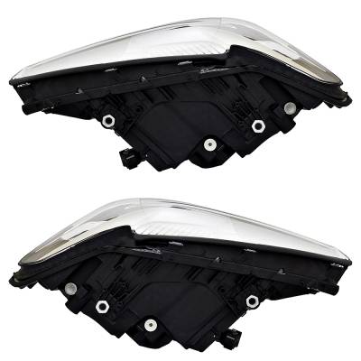 Rareelectrical - New Pair Of Headlights Compatible With Bmw M5 Base Sedan Led Bulb High And Low Beam Included Clear - Image 4