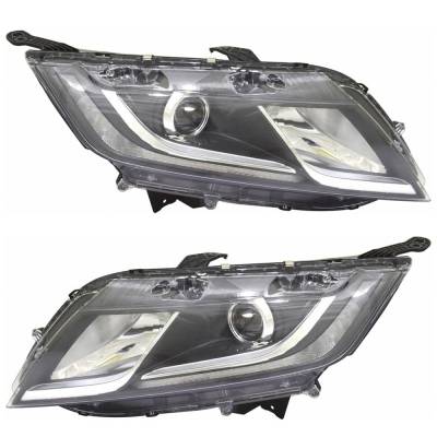 Rareelectrical - New Pair Of Halogen Headlights Compatible With Honda Odyssey Lx Mini Passenger Van 4 Door 3.5L 2018 - Image 2